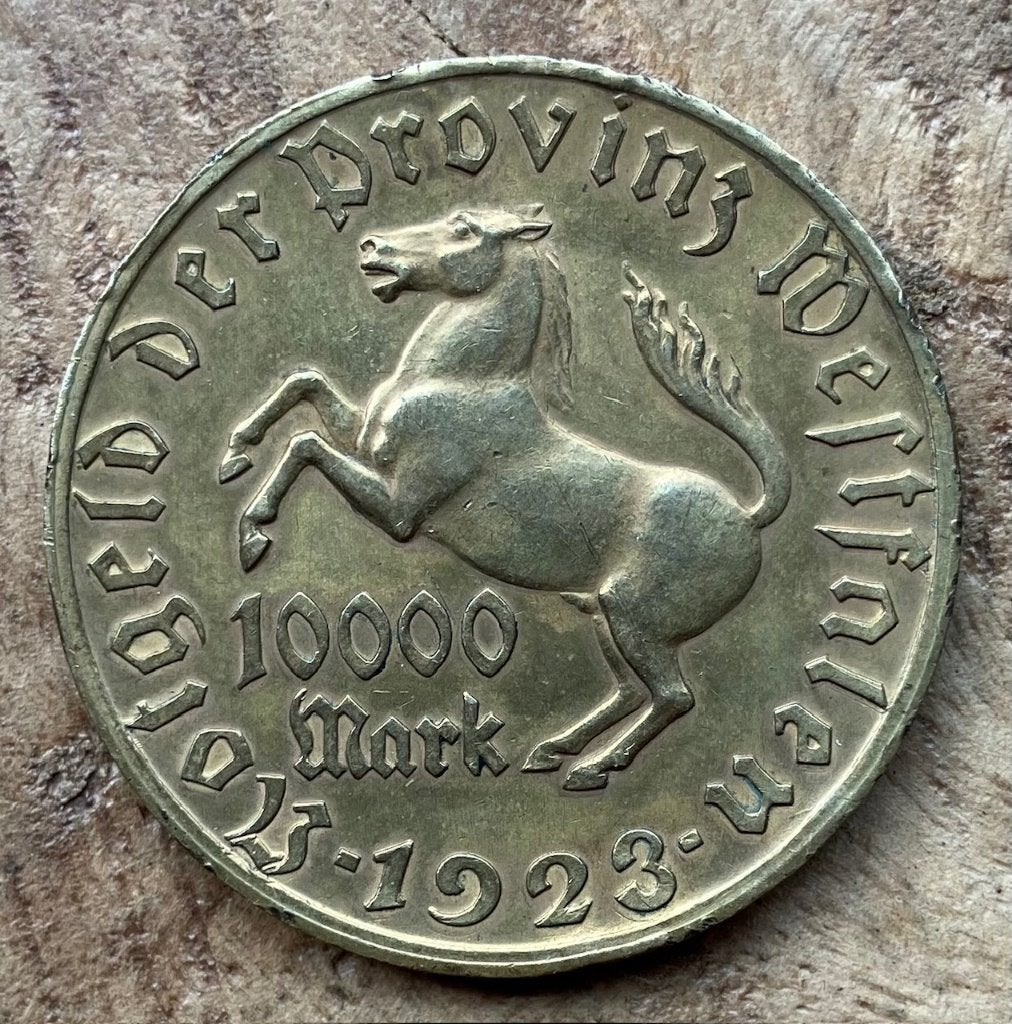 10000 mark 1923, Ophalen, Duitsland, Losse munt