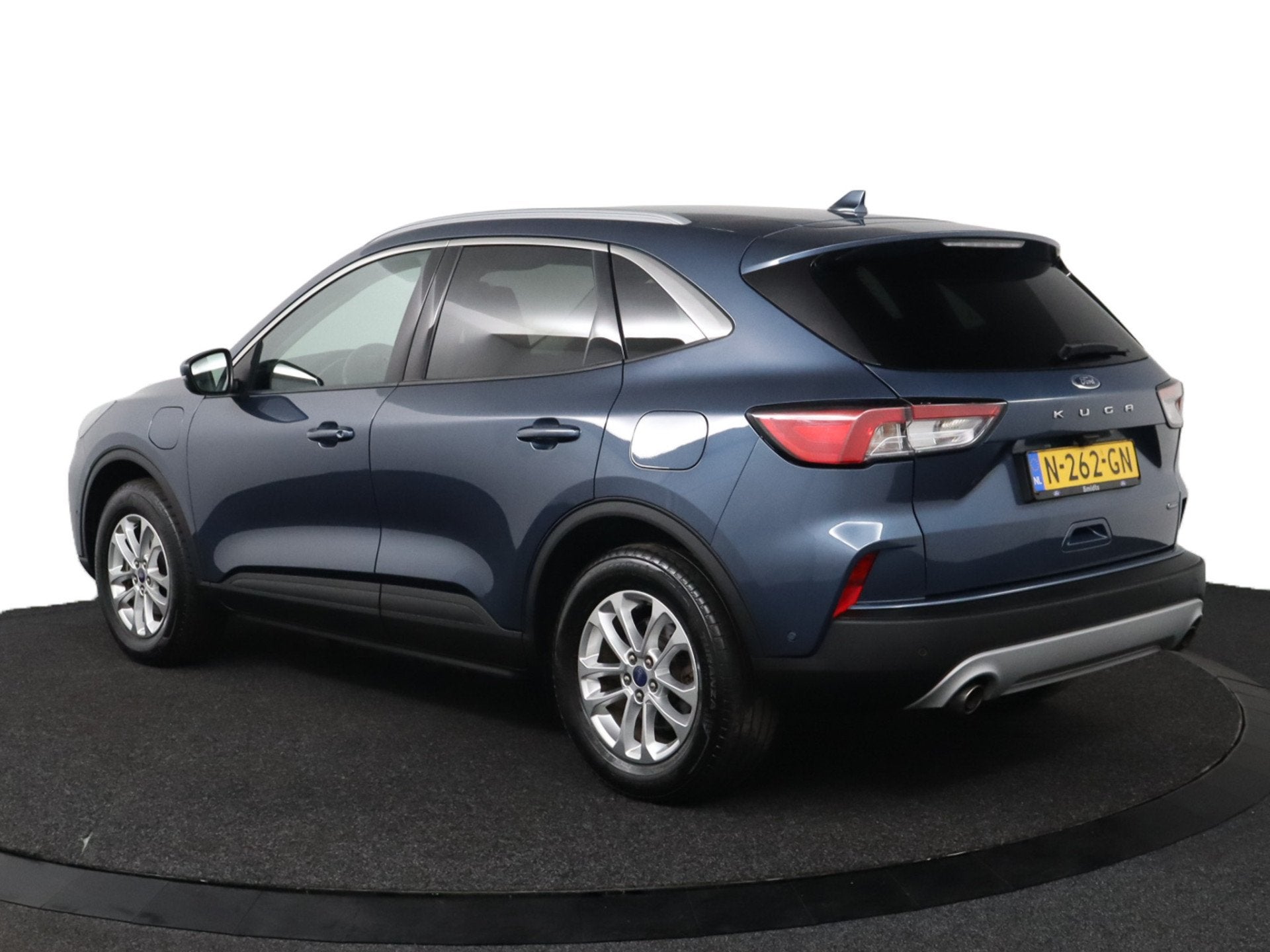 Ford Kuga 2.5 PHEV Titanium X | Trekhaak | Stoelverwarming |, Auto's, Gebruikt, 4 cilinders, Blauw, Leder en Stof