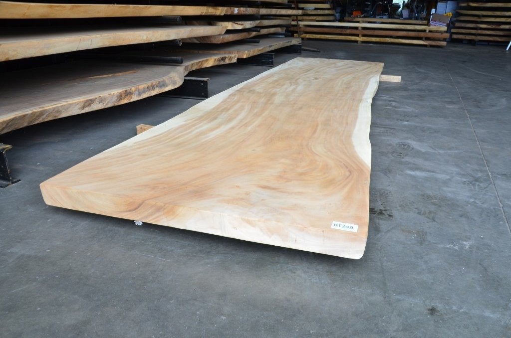 Boomstamtafel 400 cm suar -BT 249- 4 meter boomstamtafel, 100 tot 150 cm, Ophalen of Verzenden, Vijf personen of meer, Metaal