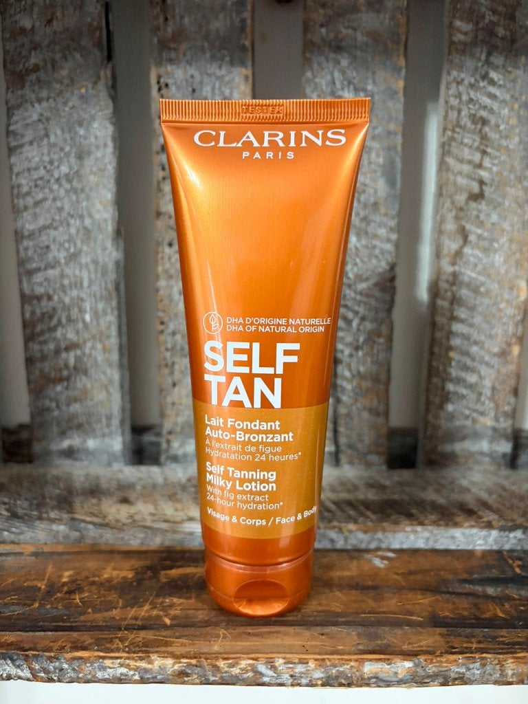 Clarins Self Tan Self-Tanning Milky Lotion 125 ml, Ophalen of Verzenden, Zo goed als nieuw, Overige typen
