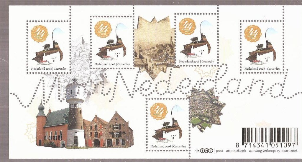 Postzegelvelletje Mooi Nederland Coevorden Postfris Prachtig, Postzegels en Munten, Ophalen of Verzenden, Na 1940, Postfris