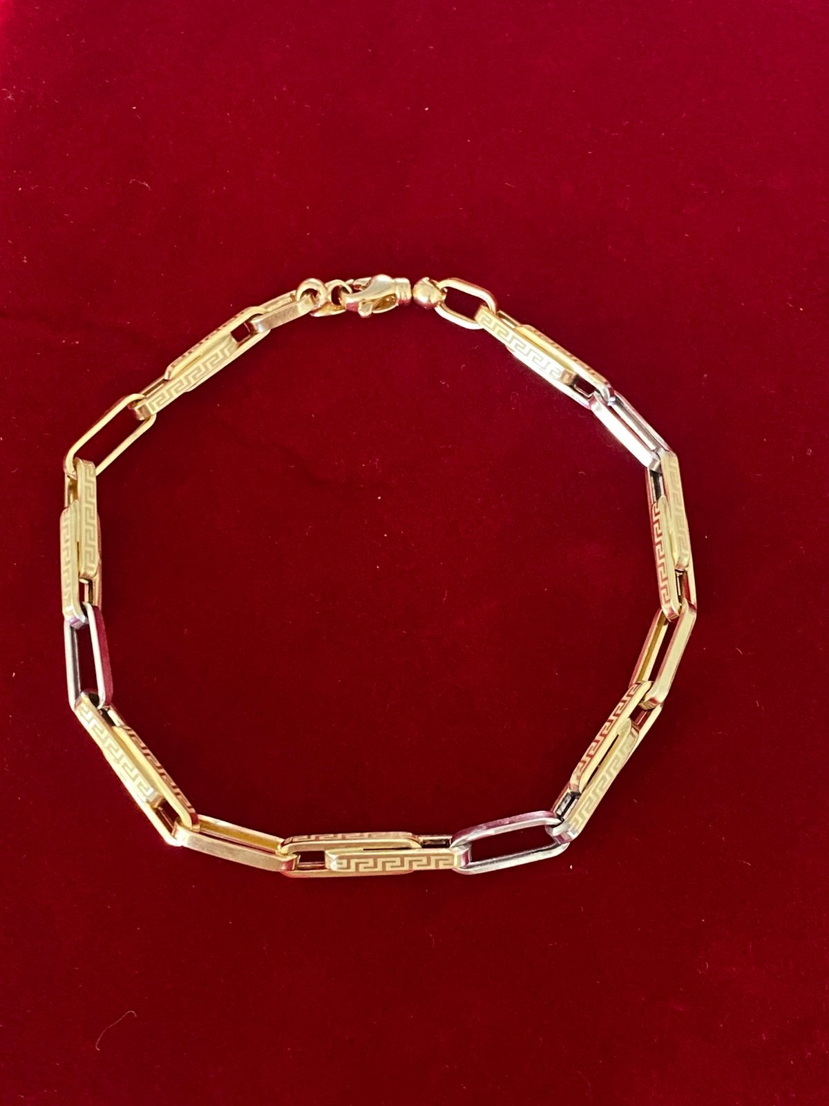 14 karaat (585) karaat gouden armbamd, wit en geel goud, Ophalen of Verzenden, Nieuw, Goud, Goud