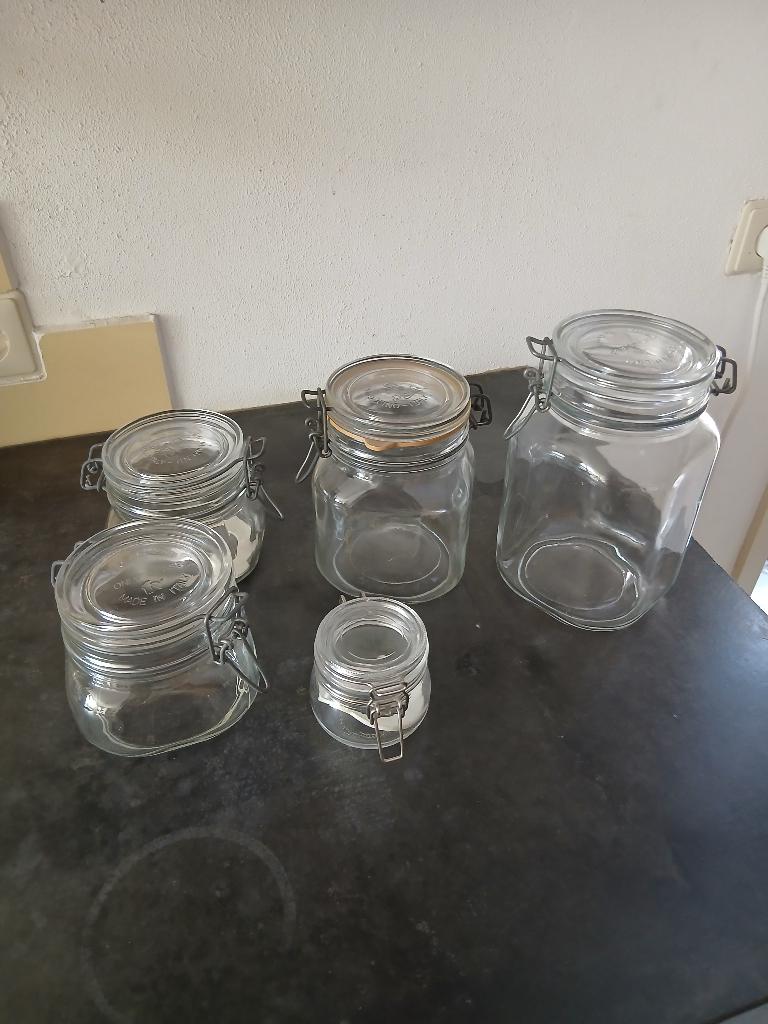 Weck potten, Ophalen of Verzenden, Zo goed als nieuw, Glas, Pot, Bus of Blik