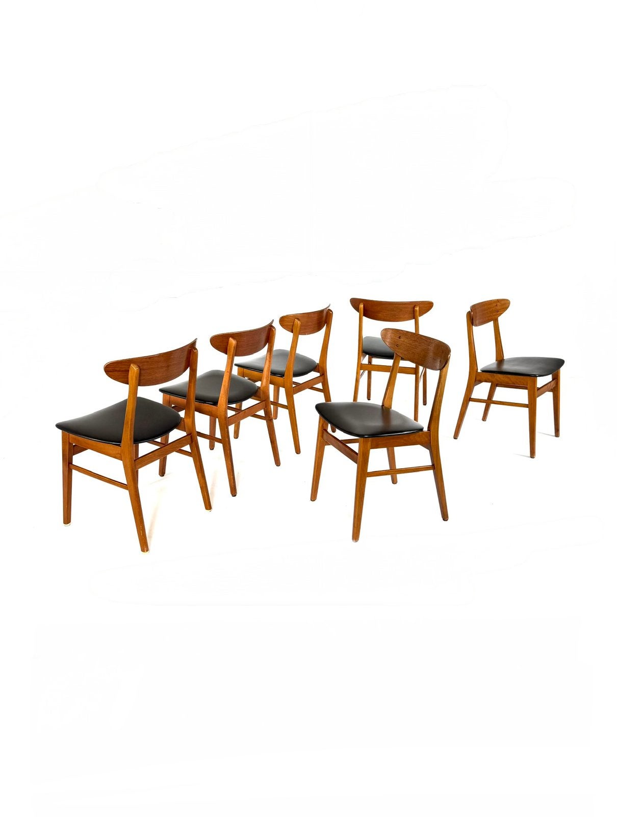 Set van 6 vintage eetkamerstoelen, Farstrup Møbler ‘60, Huis en Inrichting, Hout, Farstrup, Ophalen of Verzenden, Zo goed als nieuw