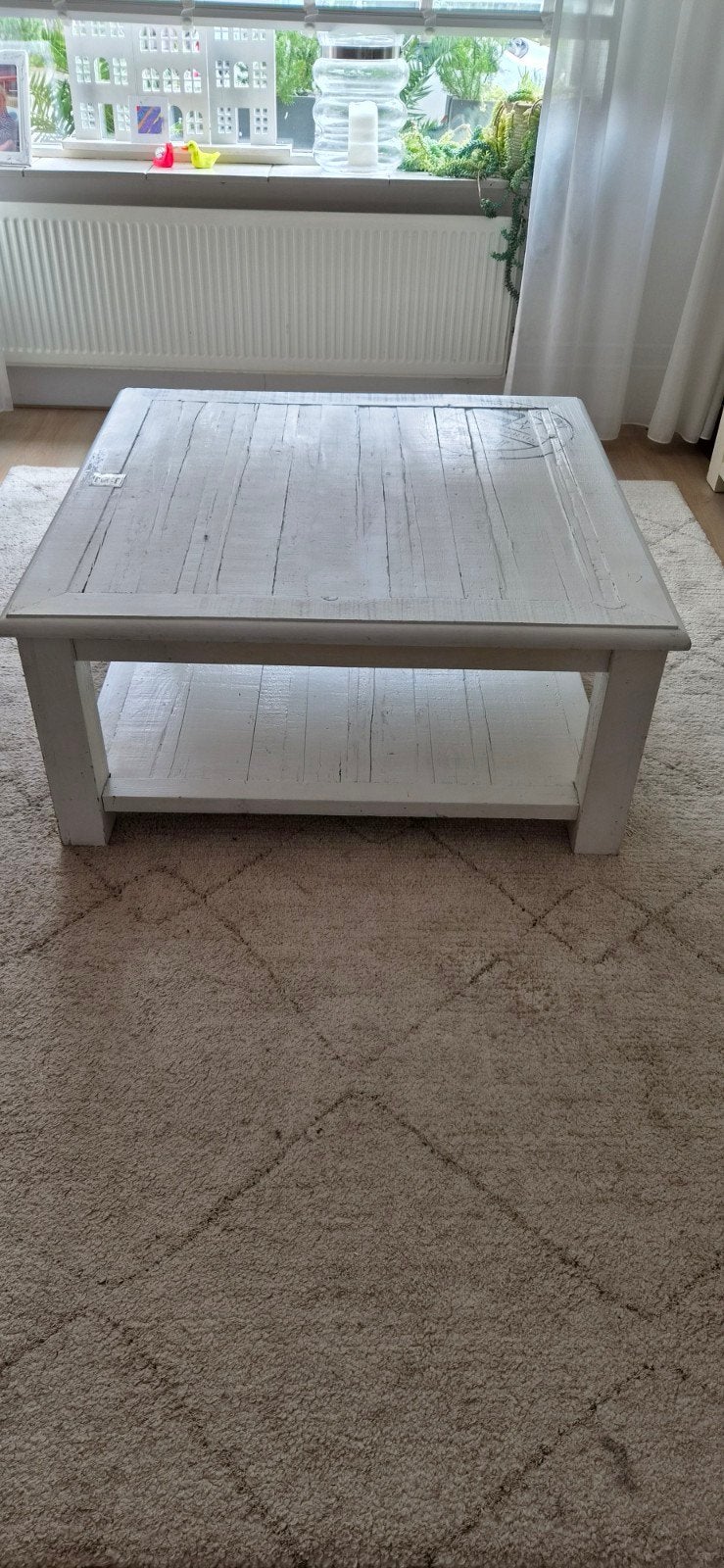 Riviera Maison Salontafel 90x90x40 cm - Gebruikt, Huis en Inrichting, Ophalen, Gebruikt, 50 tot 100 cm, Vierkant