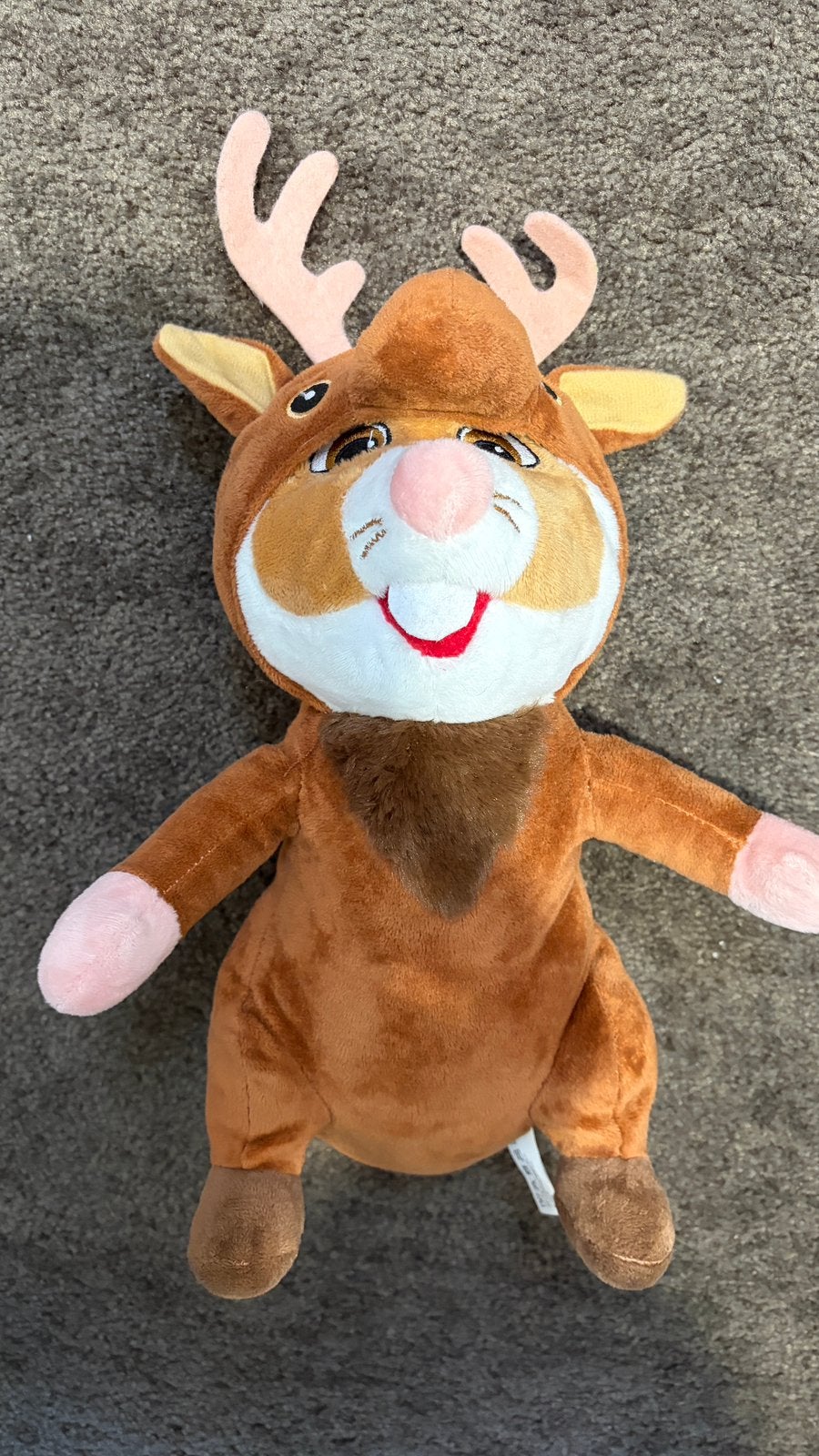 AH albert heijn hamster knuffel - eland kerst, Ophalen of Verzenden, Zo goed als nieuw, Overige typen