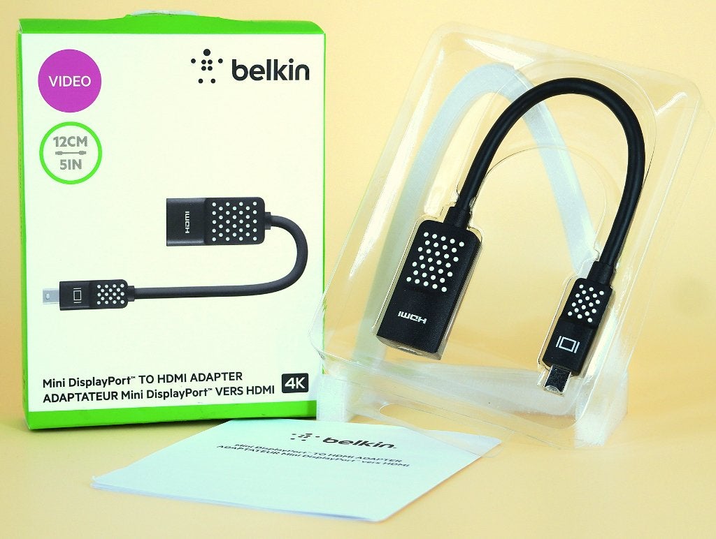 Belkin Mini DisplayPort naar HDMI Adapter – 4K Ultra HD, ., Ophalen of Verzenden, Zo goed als nieuw, Belkin