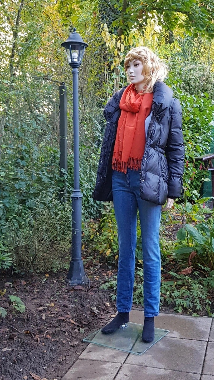Esprit Zwarte Gewatteerde Jas met Hoge Kraag Maat M, Kleding | Dames, Maat 38/40 (M), Zwart, Ophalen of Verzenden, Zo goed als nieuw