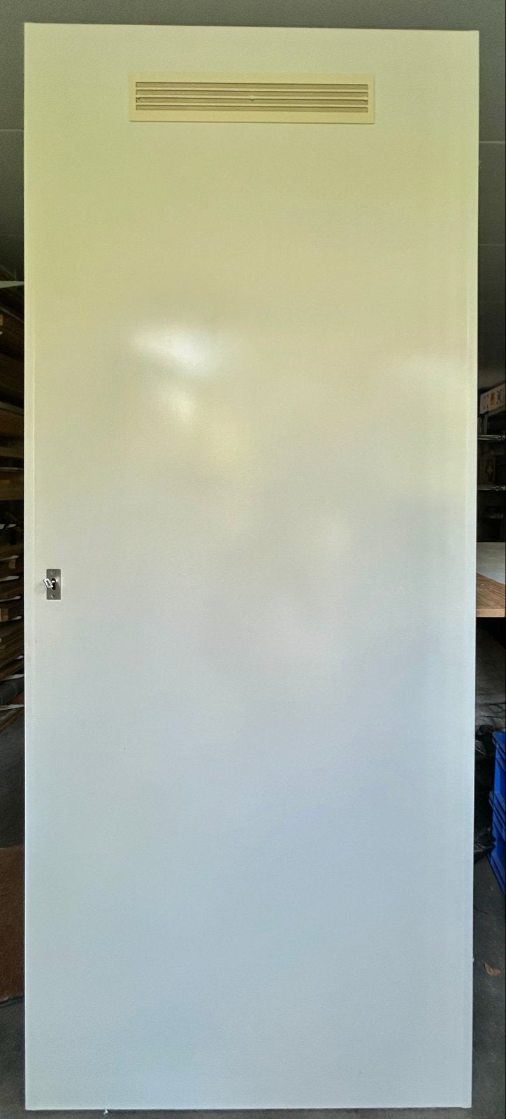 Opdekdeur 83 x 201,5 cm met ventilatierooster, Ophalen, Gebruikt, 80 tot 100 cm, Binnendeur
