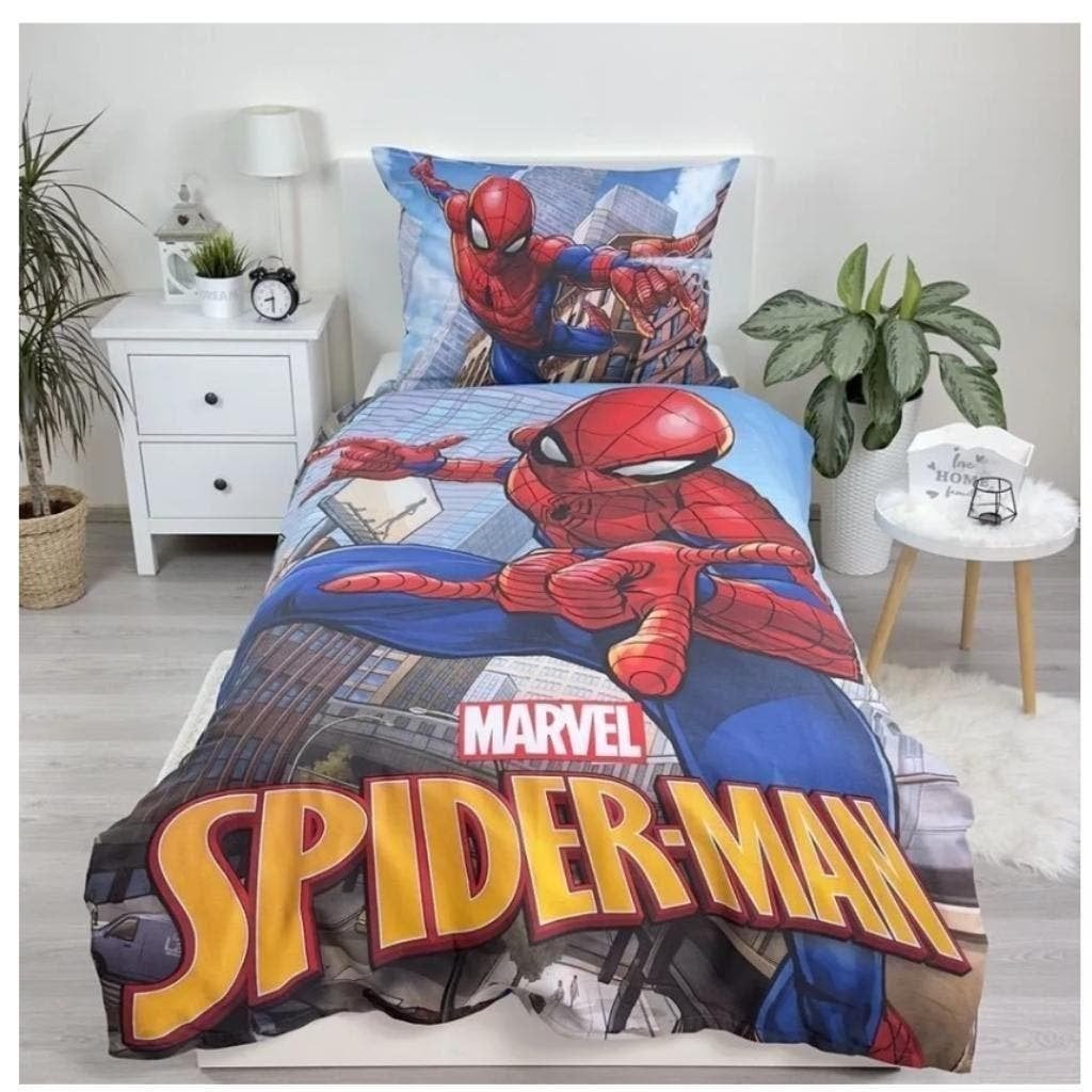 Spiderman Dekbedovertrek 140 x 200 cm - City Glider - Katoen, Meerkleurig, Nieuw, Wasbaar, Ophalen of Verzenden