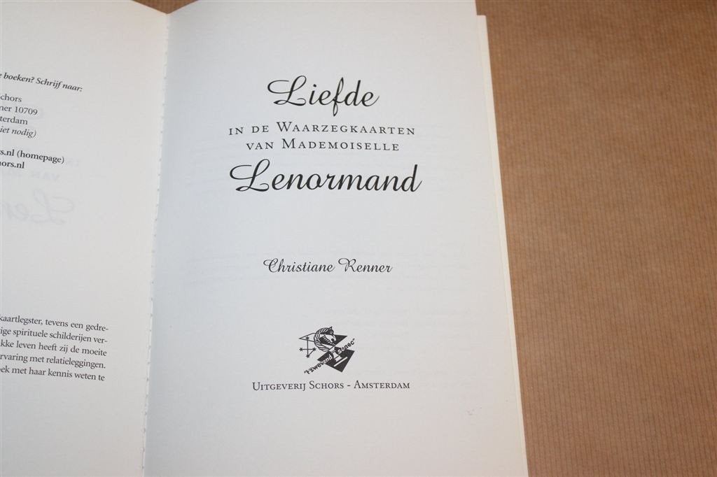 Liefde in de Waarzegkaarten van Mademoiselle Lenormand, Ophalen of Verzenden, Gelezen, Overige onderwerpen, Achtergrond en Informatie