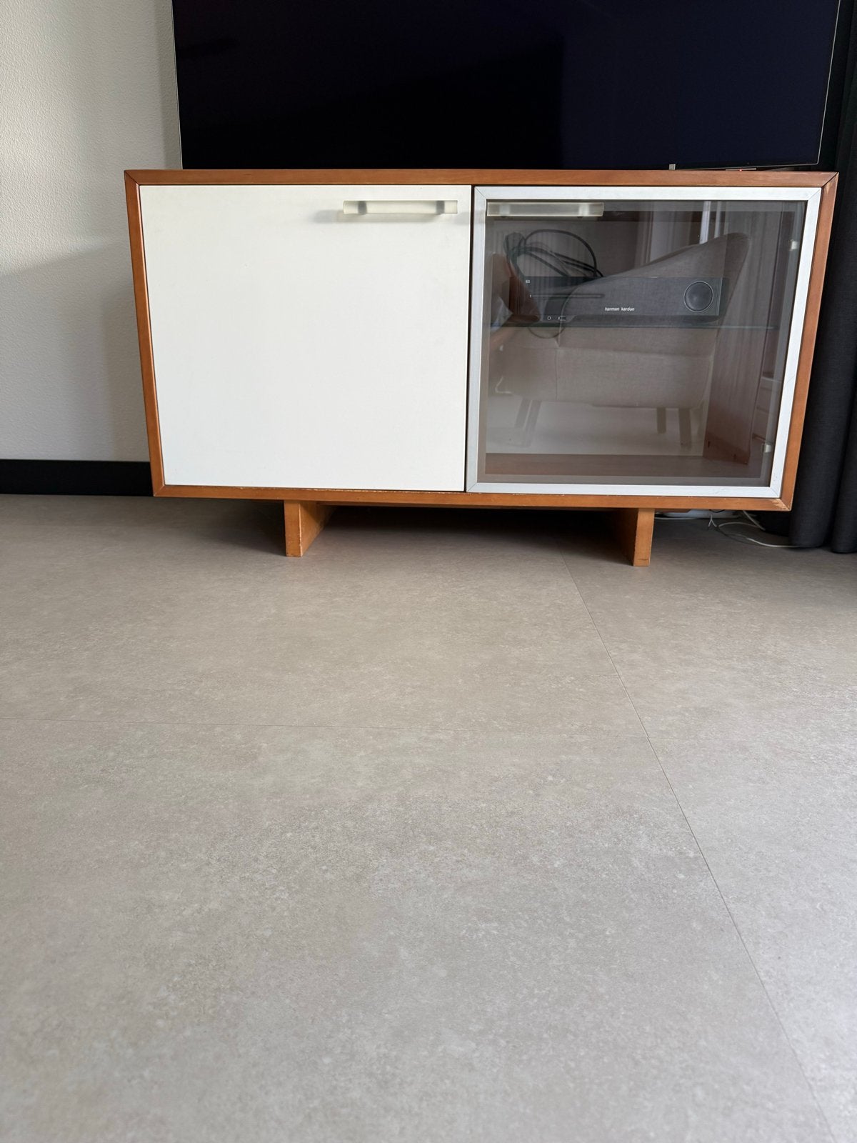 Stijlvolle TV-kast met opbergruimte, Ophalen, Gebruikt, 150 tot 200 cm, Minder dan 100 cm