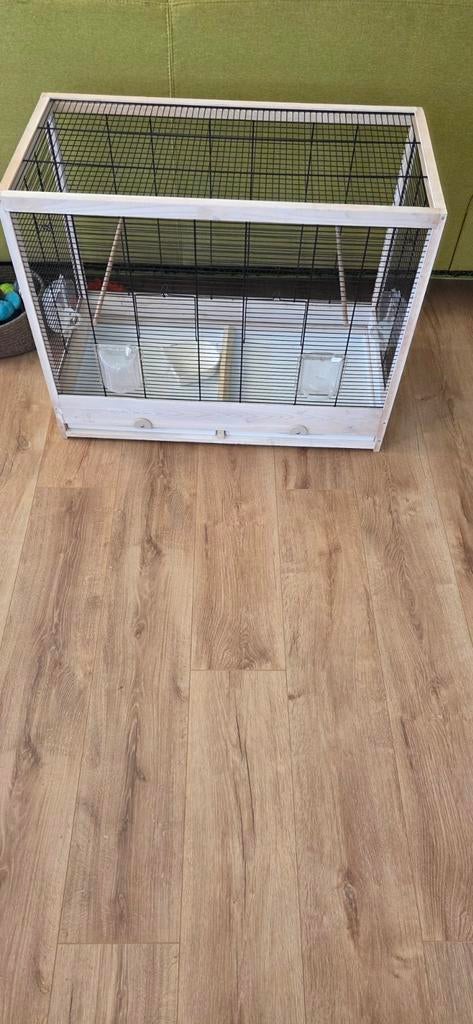Mooie, houten vogelkooi., Ophalen, Zo goed als nieuw, Metaal, Vogelkooi