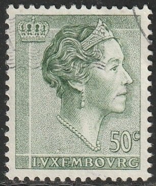 Luxemburg 1960 624 Charlotte 50c, Gest, Ophalen of Verzenden, Luxemburg, Gestempeld