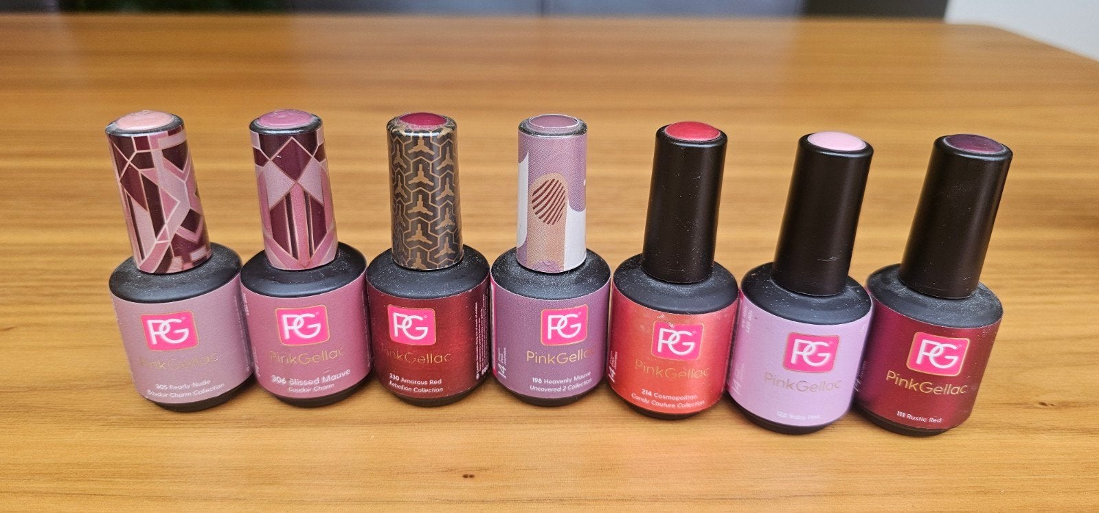 Pink gellac 26 flesjes, Ophalen of Verzenden, Zo goed als nieuw, Overige kleuren, Handen en Nagels