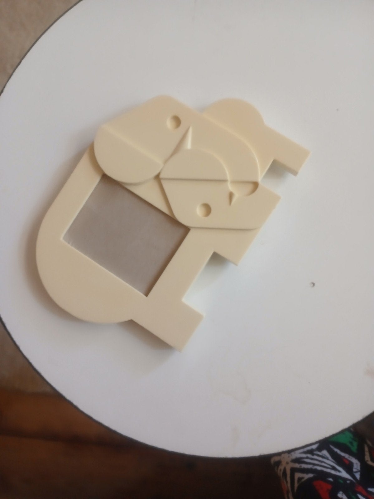 Vintage tupperware fotolijstje met magneet, Ophalen, Crème