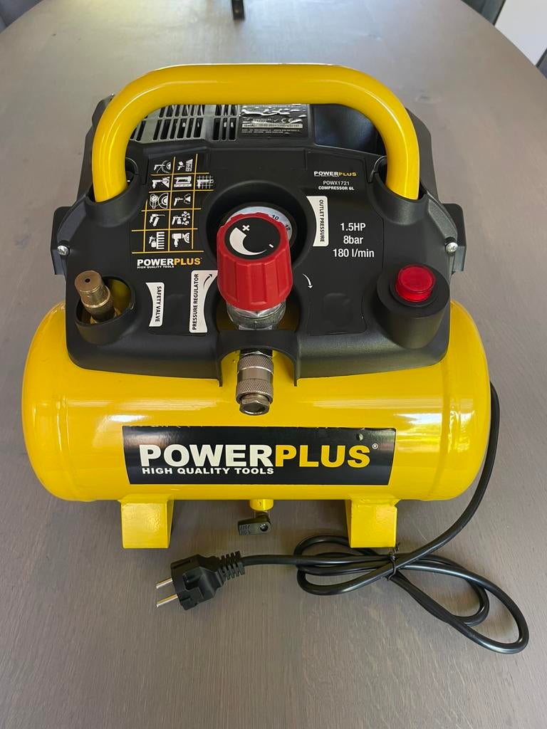 Compressor Power Plus, 6 tot 10 bar, Ophalen of Verzenden, Zo goed als nieuw, Minder dan 200 liter/min
