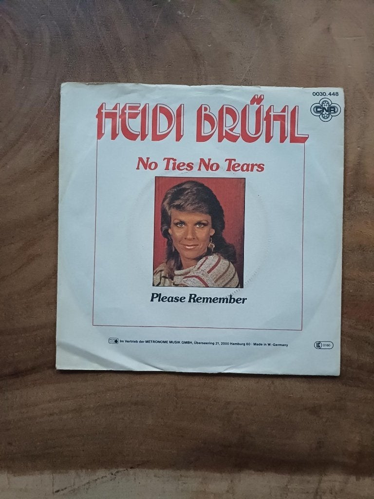 Heidi Bruhl - No Ties No Tears - Single - Vinyl, Gebruikt, 7 inch, Ophalen of Verzenden, Pop