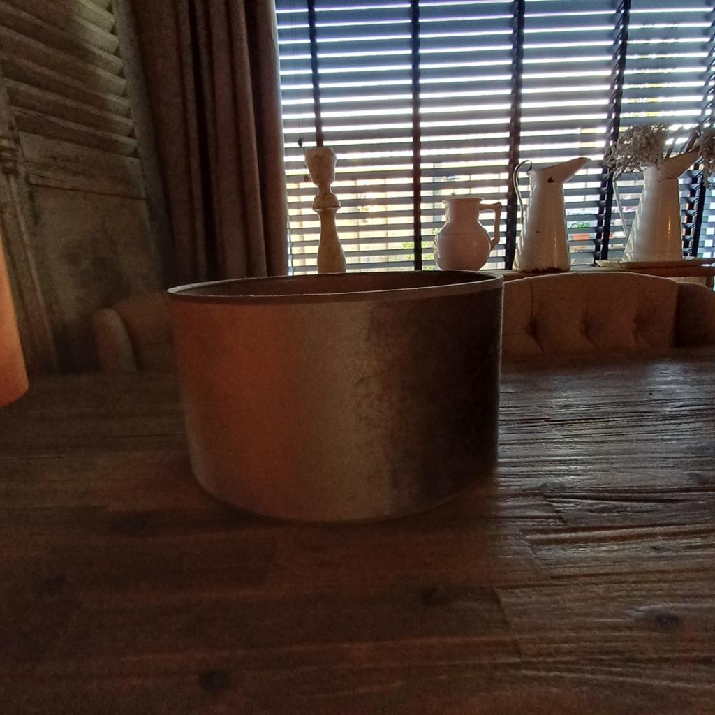 2 taupe velours chique lampenkappen boho landelijk sleets, Ophalen, Zo goed als nieuw, Rond