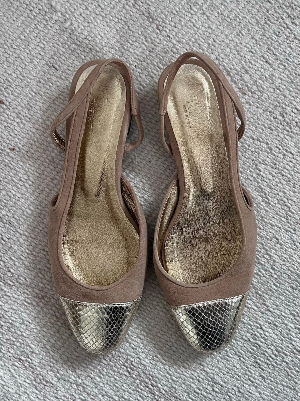Toral Luisa slingback - maat 38, Beige, Zo goed als nieuw, Ballerina's, Ophalen of Verzenden