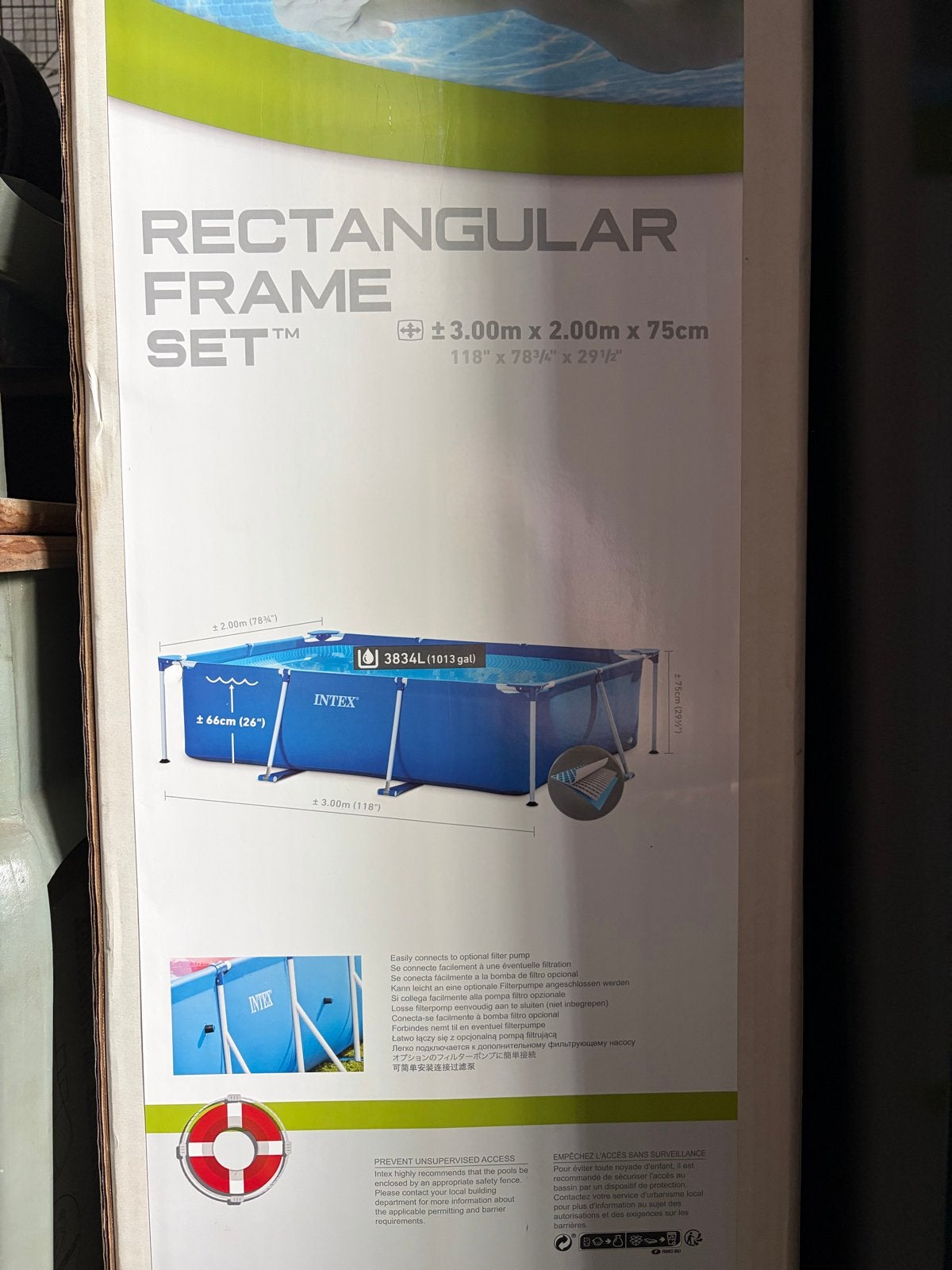 Intex Zwembad met filterpomp en schepnetten, Ophalen, Minder dan 80 cm, Nieuw, Minder dan 200 cm