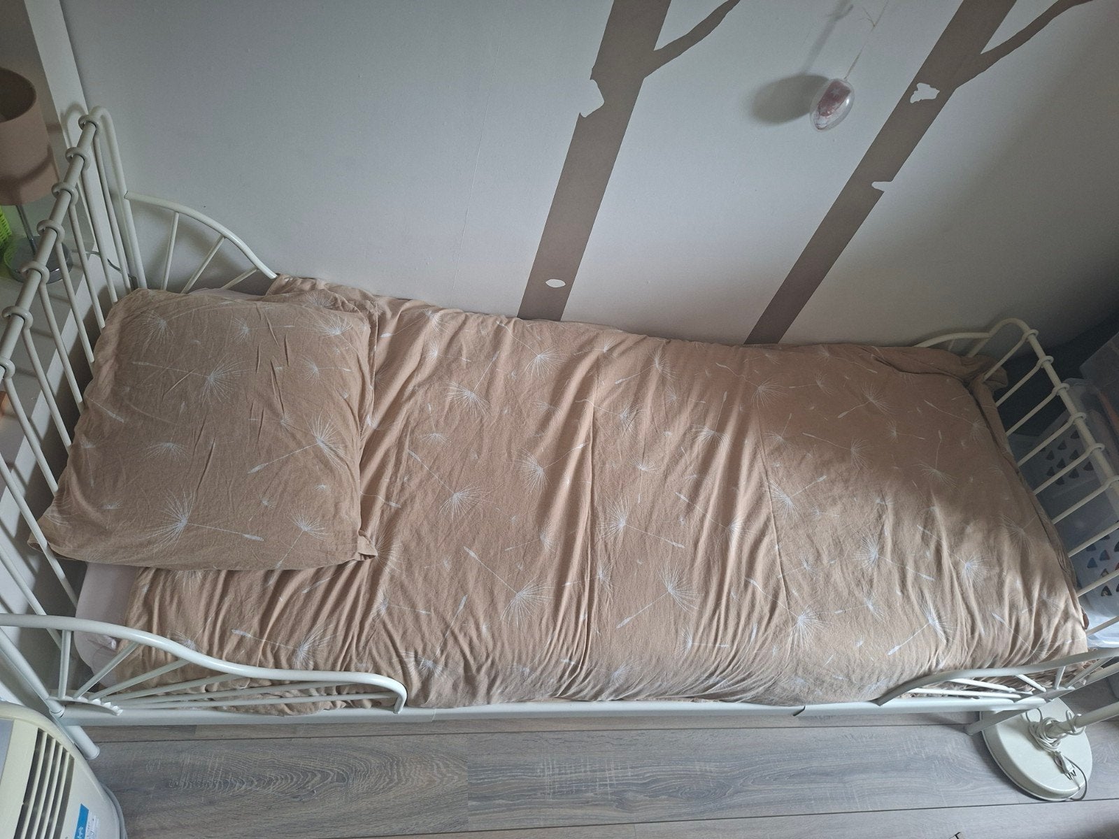 Ikea uitschuifbaar eenpersoons bed, Ophalen, Gebruikt, Eenpersoons, Wit