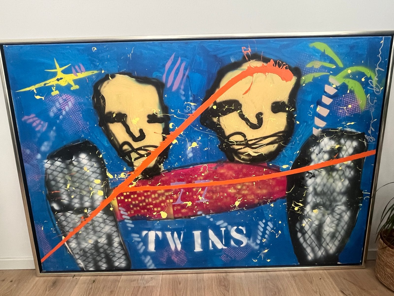 Uniek "Twins" kunstwerk - Pop Art  van Espen Greger Hagen, Antiek en Kunst, Ophalen of Verzenden