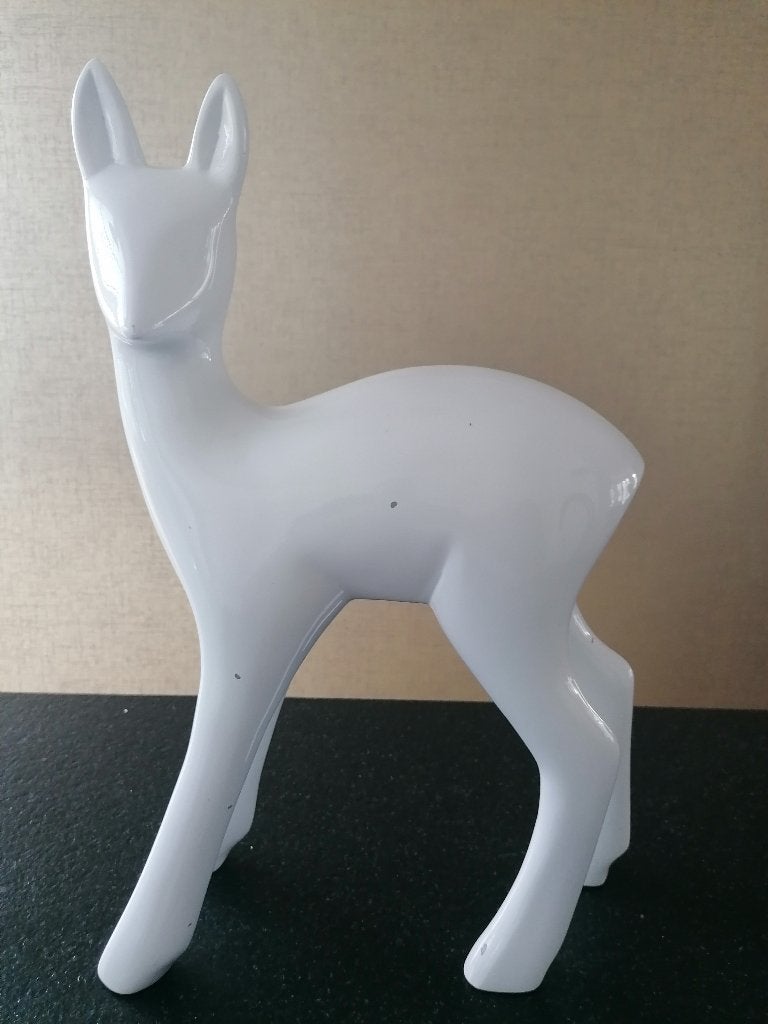 vintage kunststof beeld van bambi 51x32 cm licht gebr spoor, Antiek en Kunst, Ophalen of Verzenden