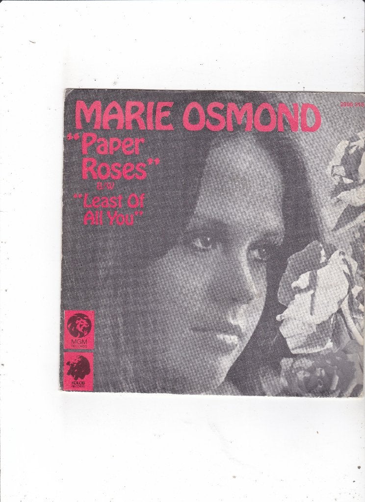 7" Single Marie Osmond - Paper Roses, Ophalen of Verzenden, Gebruikt, 7 inch, Pop