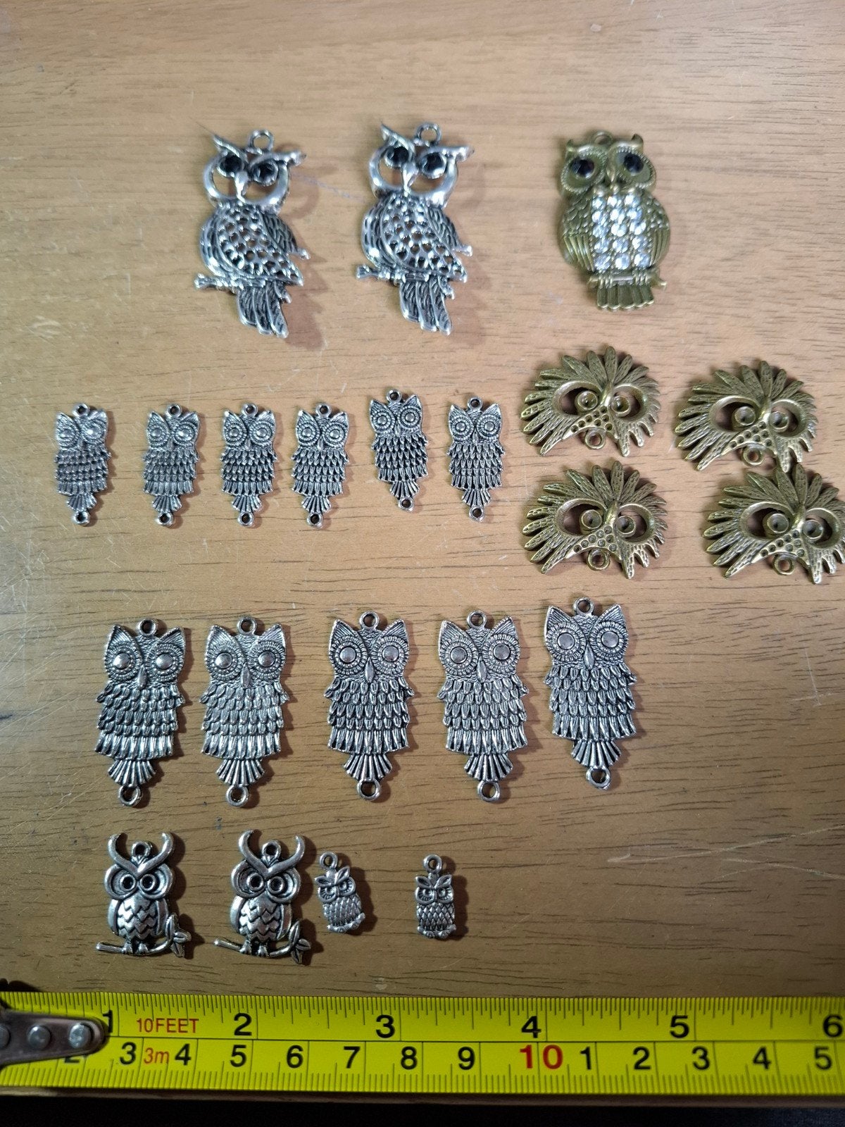 22 diverse uilen bedels, Overige merken, Overige materialen, Nieuw, Ophalen of Verzenden