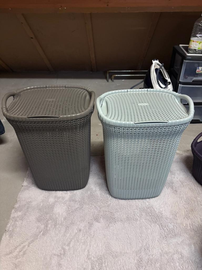 Curver Knit wasbox en wasmand, Ophalen, Zo goed als nieuw, Wit