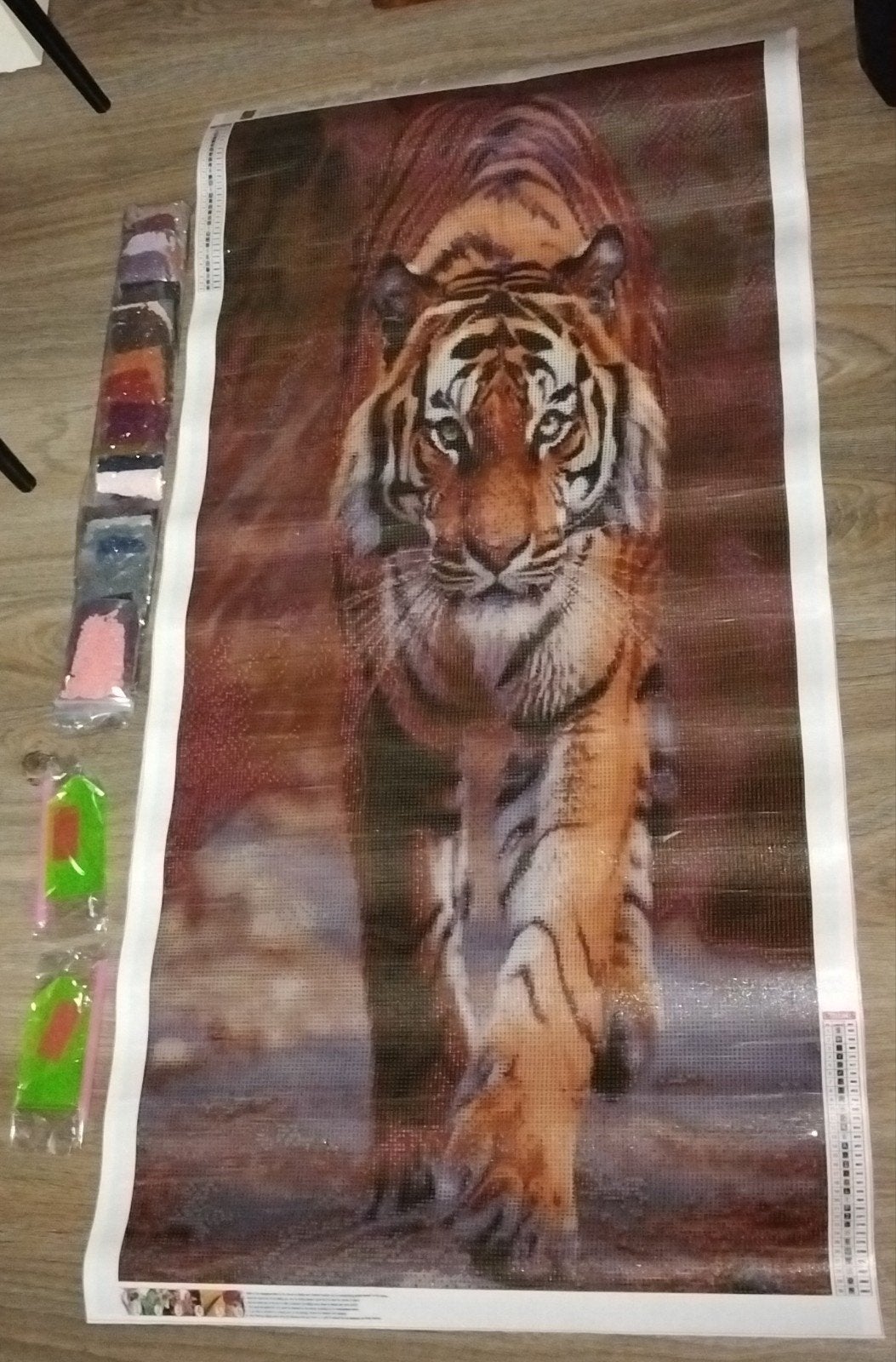 Diamond Painting Tijger - Compleet Pakket 50x100, Nieuw, Meerkleurig, Ophalen of Verzenden, Kunststof