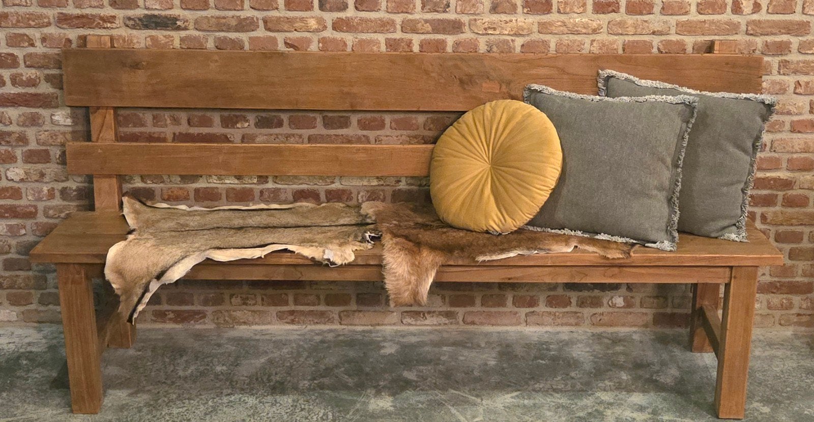 Teak teakhouten bank keukenbank !, Ophalen, Zo goed als nieuw, 75 tot 100 cm, Vierpersoons of meer