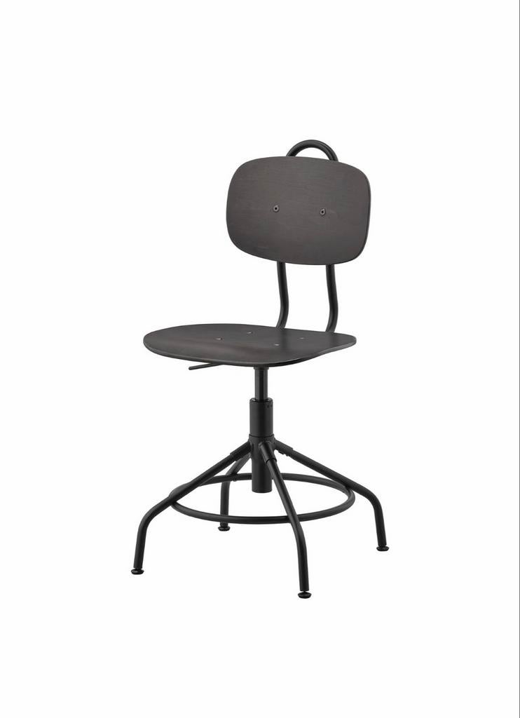 Ikea Kullaberg bureaustoel - Zwart, industrieel design, Ophalen, Gebruikt, Zwart, Bureaustoel