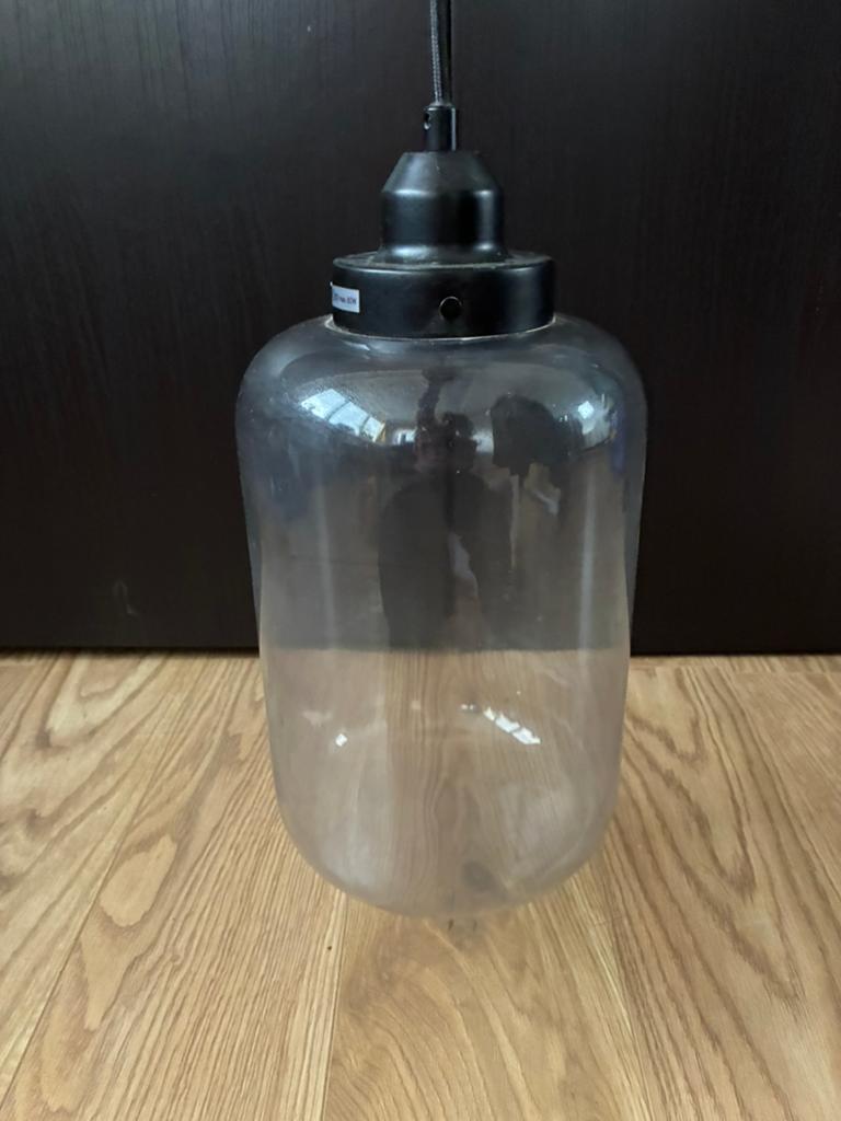 Hanglamp rookglas | Juno Karwei, Huis en Inrichting, Lampen | Hanglampen, Ophalen, Zo goed als nieuw, Glas, Minder dan 50 cm