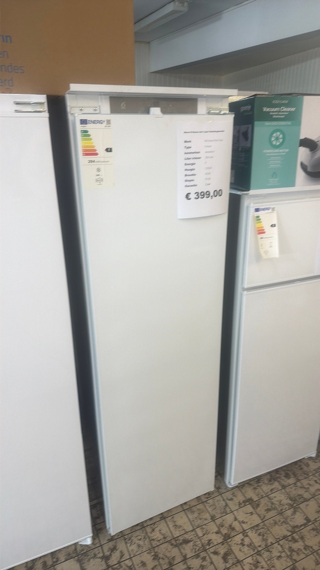 Inbouw vriezer whirlpool no frost nieuw 178 sleepseur, Witgoed en Apparatuur, Vriezers en Diepvrieskisten, Vrieskast, Whirphool