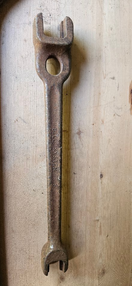 vintage Bell System lineman's wrench lijnwerkerssleutel, Ophalen of Verzenden