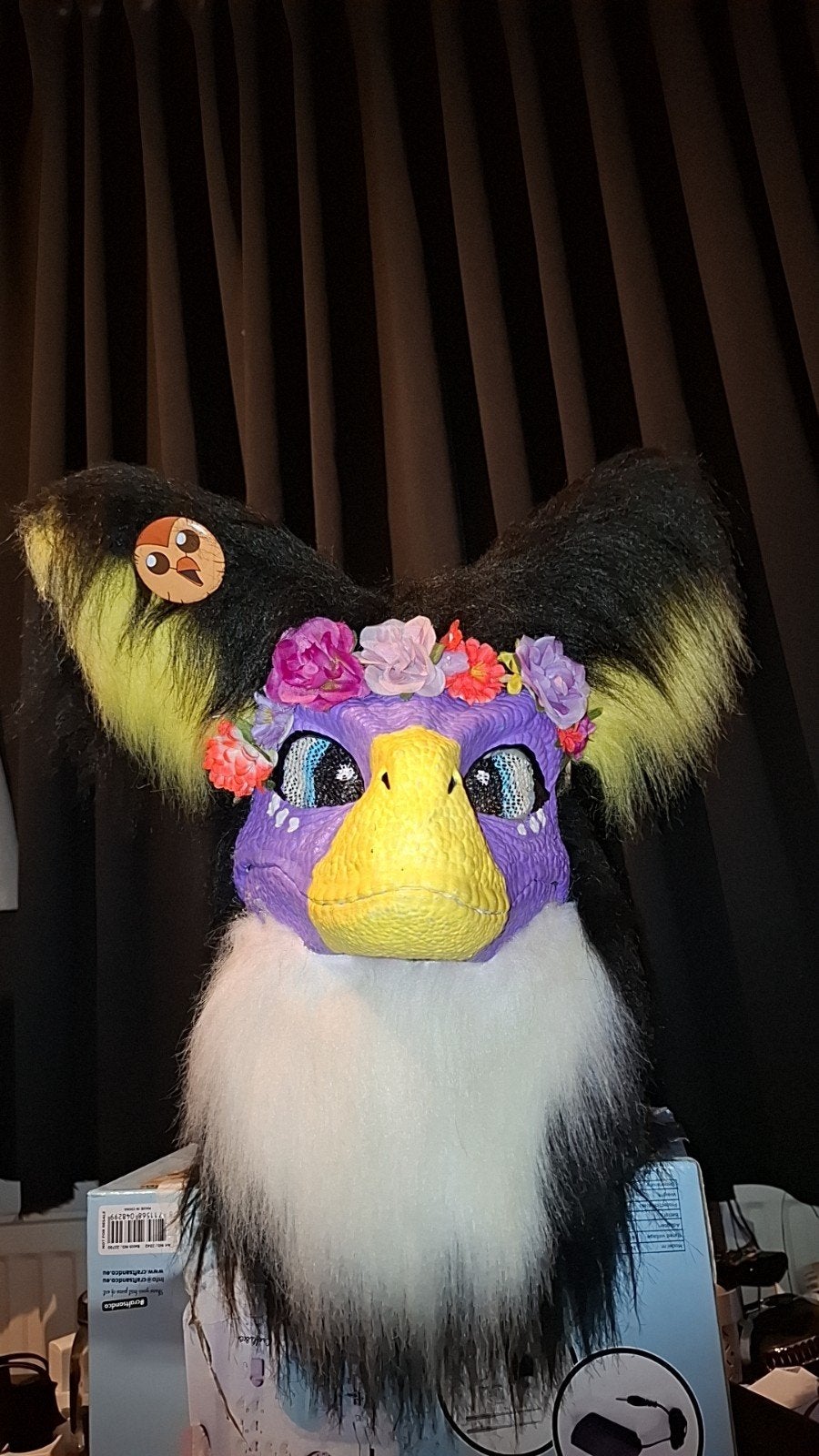 dino mask, fursuit mask, Hobby en Vrije tijd, Ophalen of Verzenden, Gebruikt, Overige typen