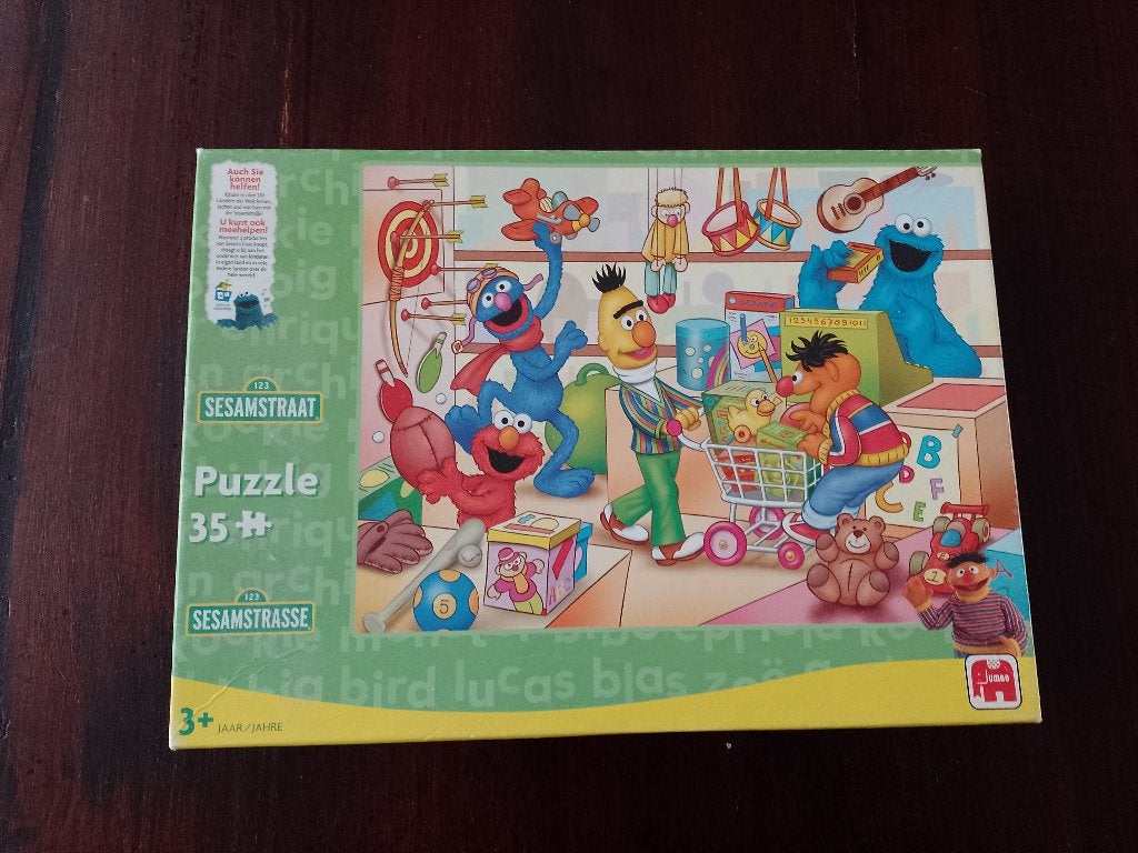 Sesamstraat puzzel, 35 stukjes, compleet, Kinderen en Baby's, Ophalen, 10 tot 50 stukjes, Gebruikt, 2 tot 4 jaar