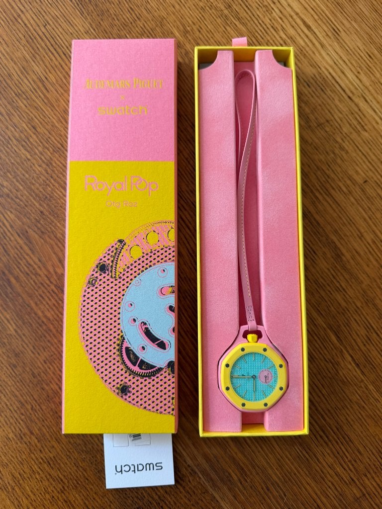 Audemars Piguet x Swatch, Royal Pop Collection - OTG ROZ, Sieraden, Tassen en Uiterlijk, Horloges | Dames, Zakhorloge, Staal, Swatch