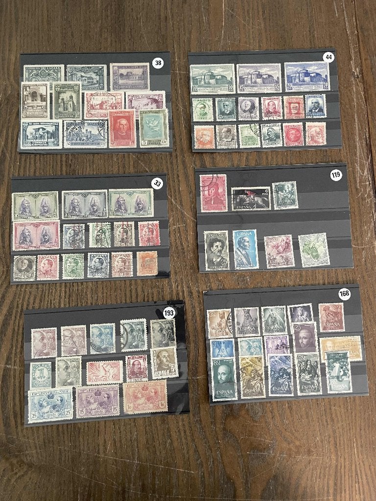 oude postzegels Spanje vanaf aren 30 6 kaarten/3, Verzenden