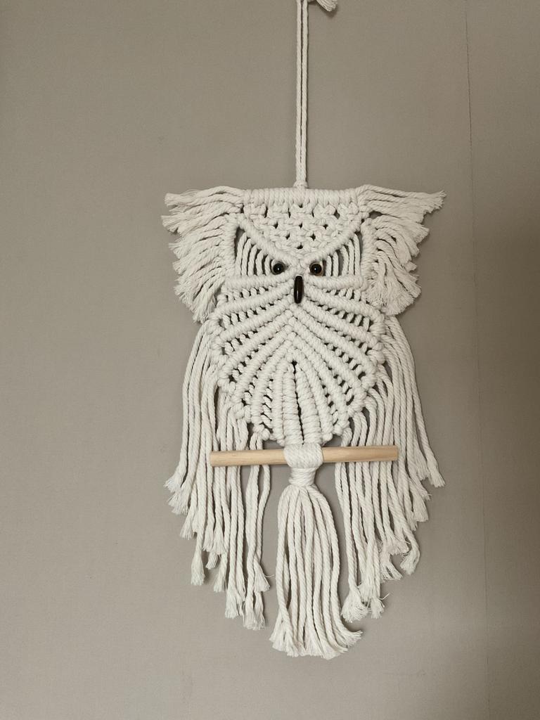 Nieuw! Handgemaakte macramé hanger. -UIL-, Wandhanger, Nieuw, Ophalen of Verzenden, Natuurlijk materiaal