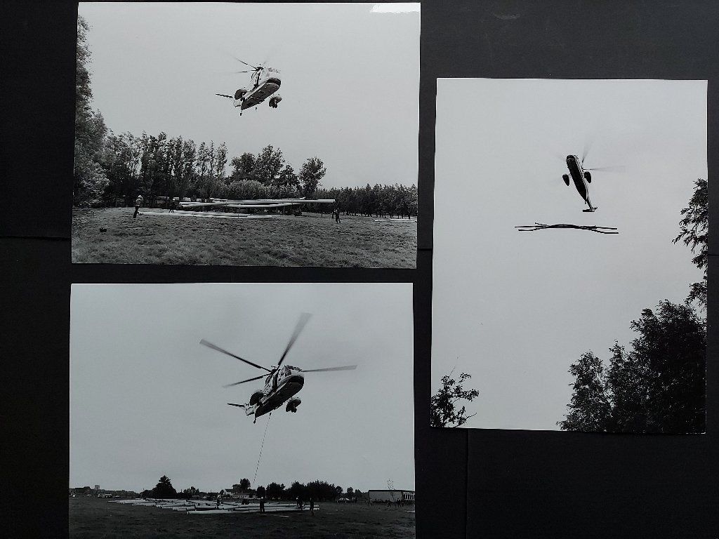3 foto's van een KLM Helikopter de PH-NZA (F1009), Ophalen of Verzenden, Gebruikt, Kaart, Foto of Prent