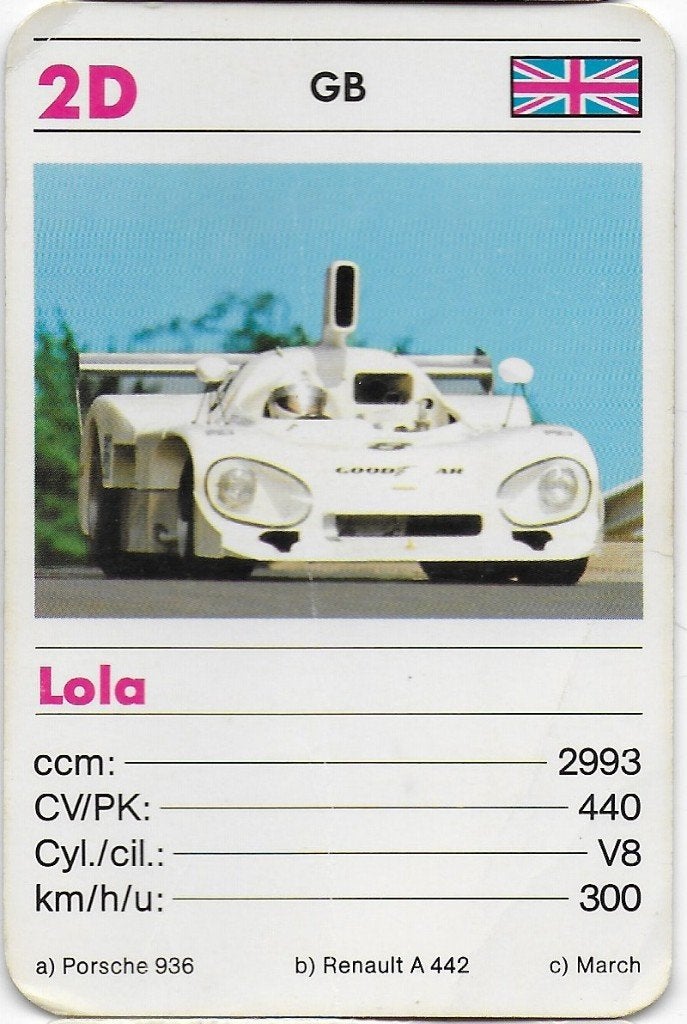 B362 autokaartje lola ( 2d ), Ophalen of Verzenden, Zo goed als nieuw, Auto's