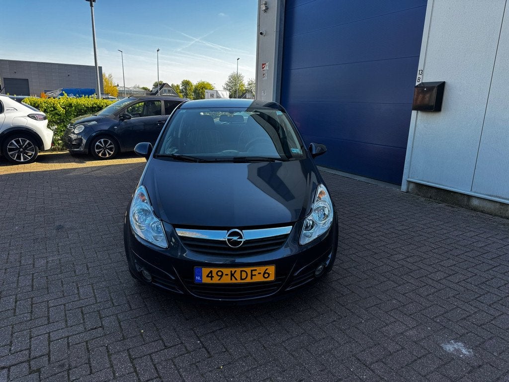 Opel Corsa 1.2-16V Enjoy, Zwart, 1229 cc, Origineel Nederlands, Bedrijf