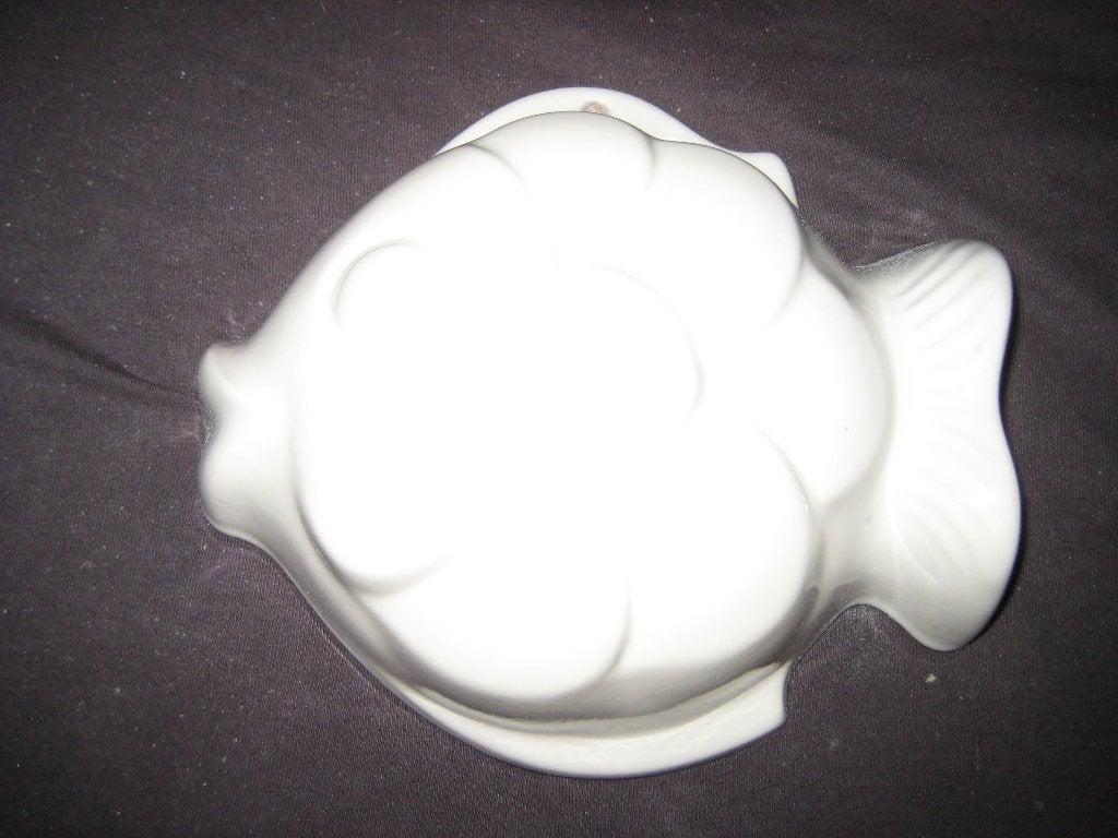 WItte vis bakvorm/puddingvorm, Huis en Inrichting, Ophalen of Verzenden, Zo goed als nieuw, Steen/keramiek, Wit