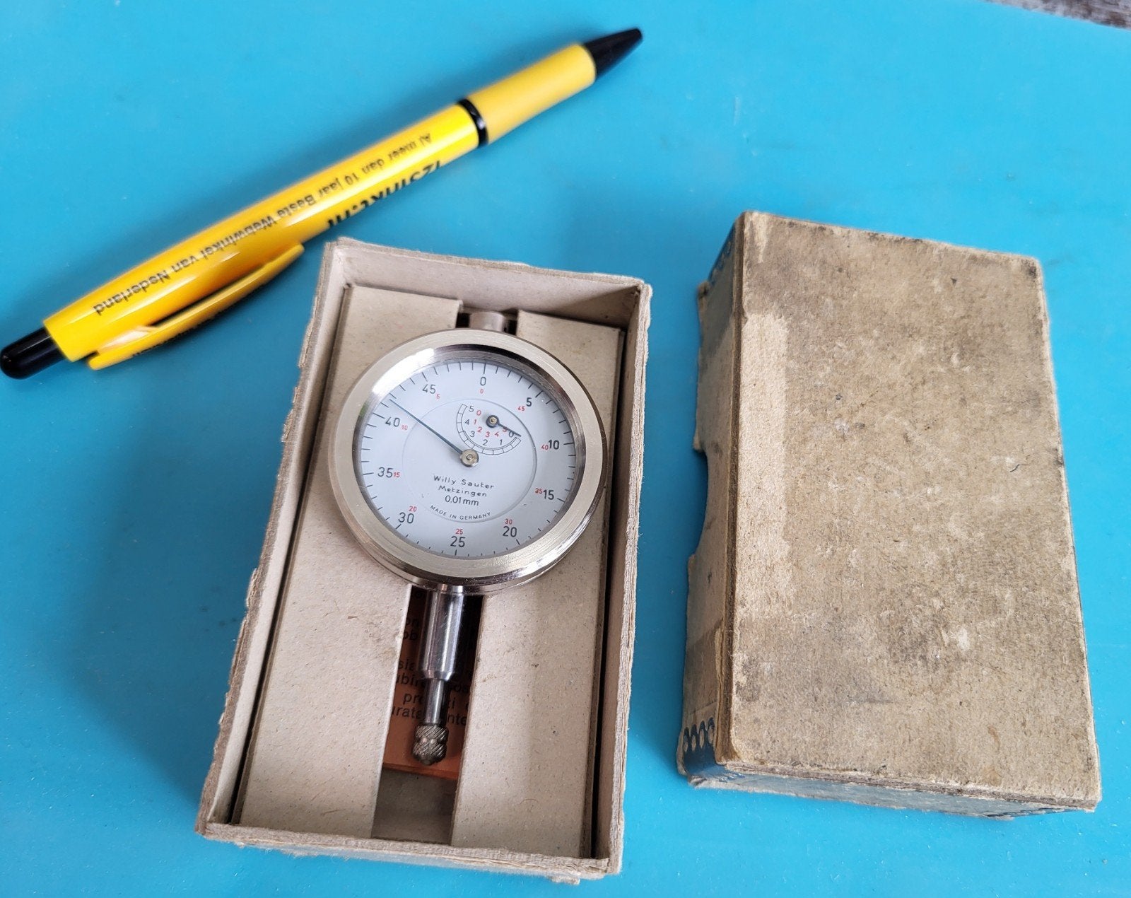 Willy Sauter meetklok 0,01 mm, Ophalen of Verzenden, Metaaldraaibank