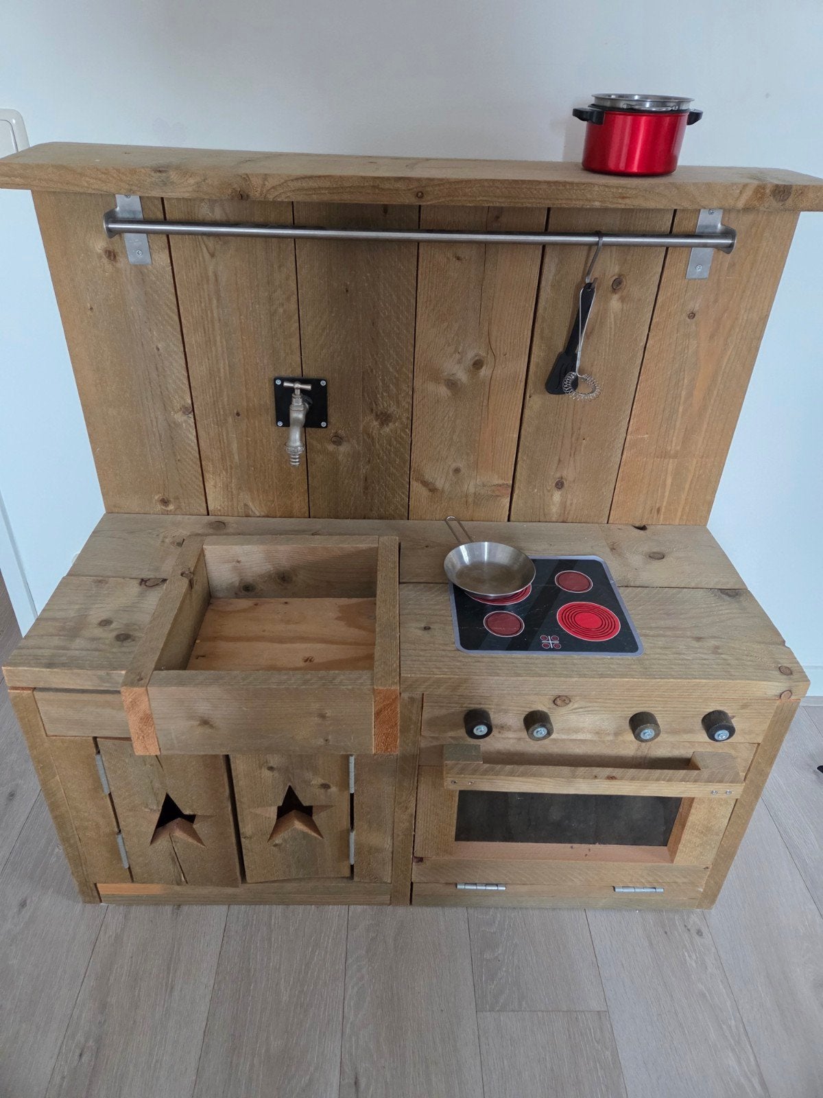 Steigerhouten speelkeuken - stevig en netjes, Ophalen, Gebruikt, Hout, Speelkeuken