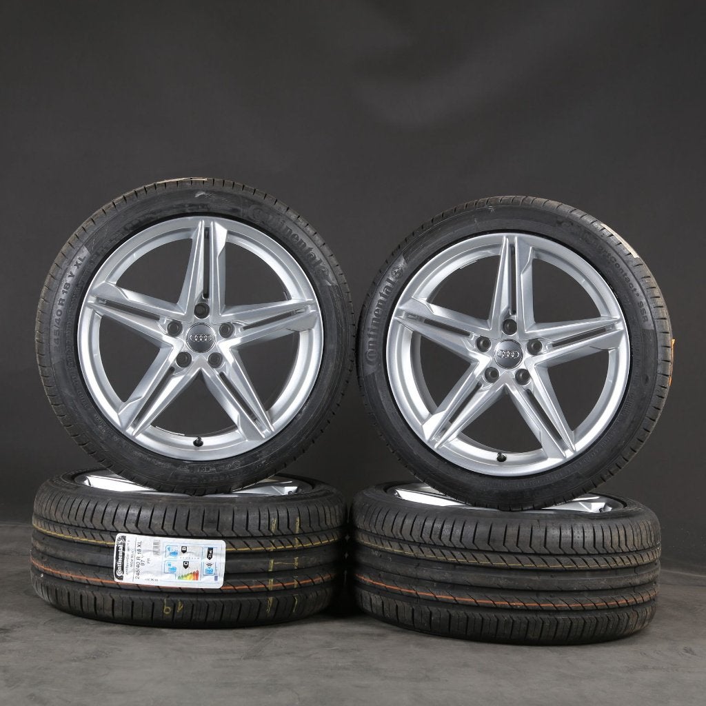 Audi A4/A5 18" velgen origineel 8W0601025DE + winterbanden, Ophalen, 18 inch, Banden en Velgen, Winterbanden
