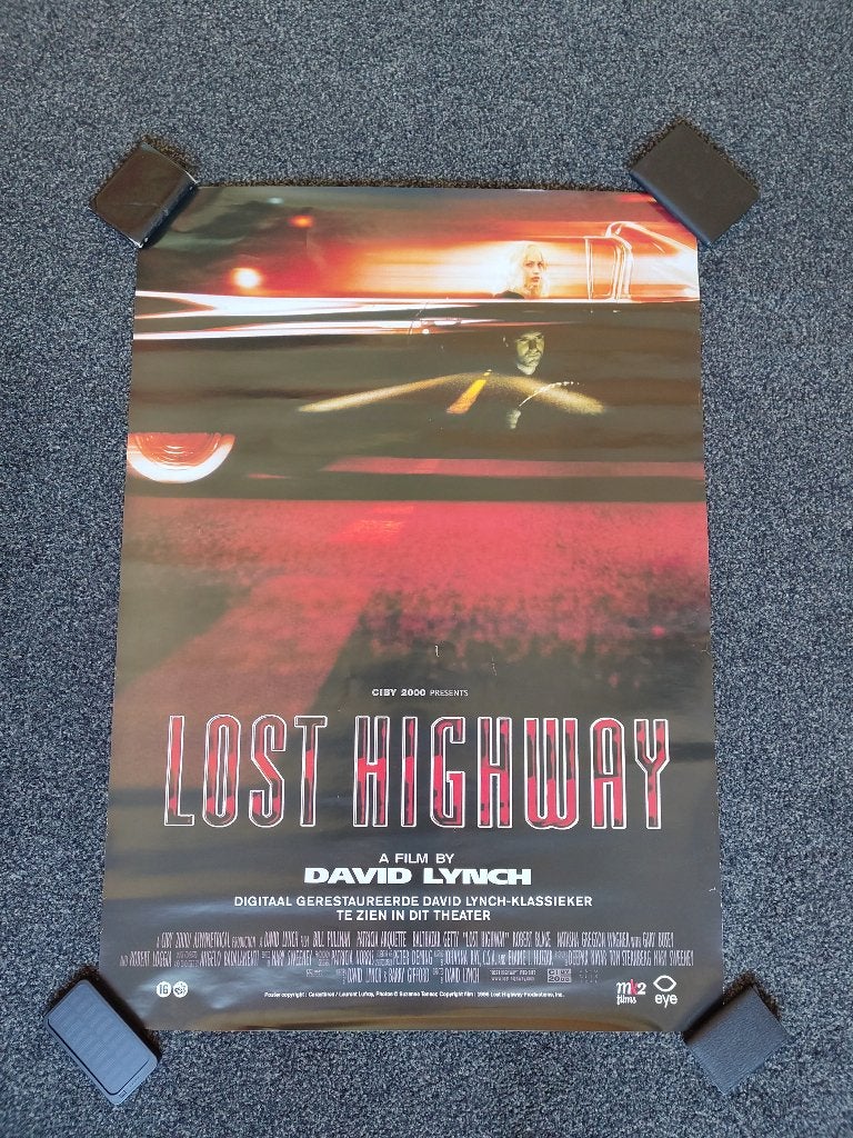 Lost Highway orginele filmposter - Re-release - David Lynch, Ophalen of Verzenden, Zo goed als nieuw, A1 t/m A3, Film en Tv
